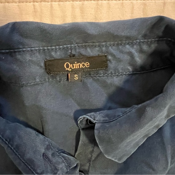 Quince Dark Blue Casual Button Down Shirt - Picture 2 of 5